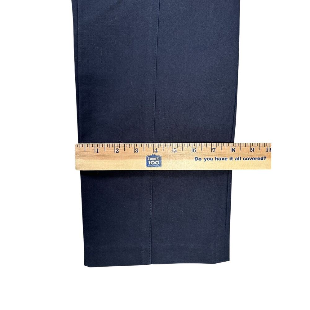 Tory Burch Vanner Cropped Pants Size 16 Navy Blue Cotton Casual Business - Picture 7 of 9